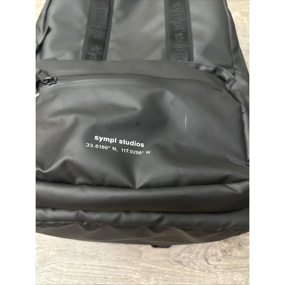 SYMPL Studios Backpack - Black Laptop Commuter Daypack 20L